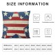 PHYHOO Pillow Covers Independence Day Decor Throw Pillows American Flag USA Patriotic Outdoor Cushion Cases for Couch Bed Decorations