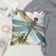 PHYHOO Throw Pillow Covers, Dragonflies Pillow Covers for Women Sofa Bed, Colorful Wing Cushion Covers, Natural Flying Animals Theme Decorative Pillow Covers