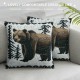 Throw Pillow Covers Pillow Covers For Bed Couch Rustic Decorative Square Pillow Cases Cabin Nature Cushion Covers,Black White