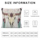 Boho Pillow Covers,Bull Skull Throw Pillow Covers, Cushion Cases,Bohemian Ethnic Decorative Pillow Covers for Living Room Sofa