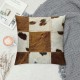 PHYHOO Cow Print Pillow Covers, Decorative Pillow Covers, Cow Fur Throw Pillow Covers, Reversible, Farmhouse Western Farm Animal Skin Cushion Cases for Home Bedroom Decor, Brown