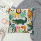 Animal Cushion Case for Girls Boys Kids,Cartoon Lion Throw Pillow Cover ,Nature Cushion Cover Cute Animals Square Pillow Case