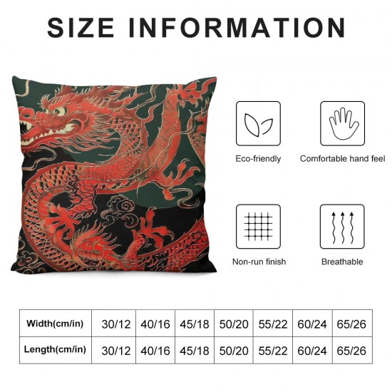 Throw Pillow Covers Black Background Design Square Pillowcase for Home Decor Sofa Car Bedroom Pillow case