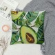 Throw Pillow Covers Green Avocados Square Pillowcases for Home Decor Sofa Car Bedroom Palm Leaves Seamless Pattern Art Painting Pillow case