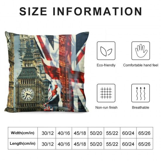 Throw Pillow Covers Flags Pattern with Design Square Pillowcase for Home Decor Sofa Car Bedroom Pillow case