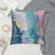 PHYHOO  Pink Blue Golden Throw Pillow Covers ,Colorful Marble Pillow Covers for Youth,Glitter Marbling Texture Cushion Covers,Watercolor Accent Pillow Cases Home Room Decor