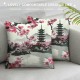 PHYHOO Throw Pillow Covers Stylish Mountain Painting Square Pillowcase for Home Decor Sofa Car Bedroom Pillow case