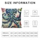 Throw Pillow Covers Cute Octopus Sea Life Cartoon Vintage Design Square Pillowcase for Home Decor Sofa Car Bedroom Pillow case