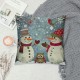 Throw Pillow Covers Cute Snowman Love Square Pillowcase for Home Decor Sofa Car Bedroom Pillow case