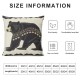 PHYHOO Rustic Bear Throw Pillow Covers for Kids Boys Girls,Hunting Bear Pillow Covers,Western Tribal Aztec Cushion Covers,Geometric Checkered Lattice Square Pillow Cases for Bed