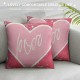 Valentine Throw Pillow Covers Pink White Pillow Covers For Home Office Cushion Covers Romantic Couple Decorative&nbsp;Square&nbsp;Pillow&nbsp;Cases Heart Pattern Decorative Pillow Covers