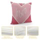 Valentine Throw Pillow Covers Pink White Pillow Covers For Home Office Cushion Covers Romantic Couple Decorative&nbsp;Square&nbsp;Pillow&nbsp;Cases Heart Pattern Decorative Pillow Covers