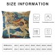 PHYHOO   Deer Throw Pillow Covers ，Oriental Aesthetic Art Pillow Covers Retro Exoticism Cushion Covers Room Decor Cloud Decorative Pillow Covers,Brown Blue