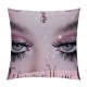 Eyelash Throw Pillow Covers,Stylish Pink Pillow Covers for Teens Girls Adult,Eyelash Aesthetic Cushion Covers,(No Glitter No )Makeup Eyelash Accent Pillow Cases