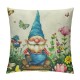 Spring Throw Pillow Covers, Cushion Covers,Kids Butterfly Bee Cushion Cases, All Season Decorative Pillow Covers For Home Bedroom Sofa Bed