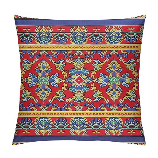 Bohemian Floral Throw Pillow Cover Pillow Cover For Women Colorful Indian Native American Cushion Cover Rustic Decorative Pillow Cover Soft Bedroom Decor