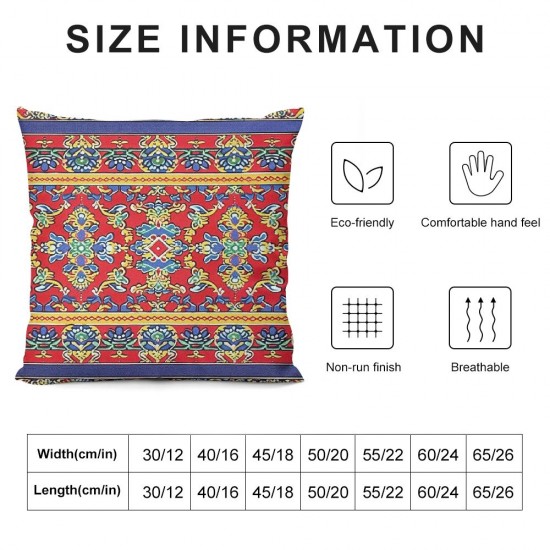 Bohemian Floral Throw Pillow Cover Pillow Cover For Women Colorful Indian Native American Cushion Cover Rustic Decorative Pillow Cover Soft Bedroom Decor