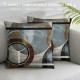 Brown Grey Throw Pillow Covers,Geometric Swirls Pillow Covers for Sofa Bed,Ombre Gradient Bedding,Modern Geometry Circular Stripes Abstract Art Decorative Square Pillow Cases