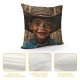 Throw Pillow Cover for Kids Boys Girls,Afro Cute Kid Pillow Cover,Inspirational Gifts Cushion Cover for Living Room,Wooden Plank Decorative Pillow Cover