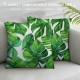 Palm Leaf Throw Pillow Covers,Tropical Leaves Pillow Covers for Kids, Oil Painting Cushion Covers, Banana Leaves Decorative Pillow Covers Soft