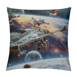 Earth Throw Pillow Covers for Man Woman, Stars Pillow Covers, Cushion Covers,Glitter Universe Decorative Pillow Covers