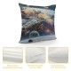 Earth Throw Pillow Covers for Man Woman, Stars Pillow Covers, Cushion Covers,Glitter Universe Decorative Pillow Covers