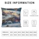 Earth Throw Pillow Covers for Man Woman, Stars Pillow Covers, Cushion Covers,Glitter Universe Decorative Pillow Covers