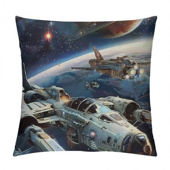 Earth Throw Pillow Covers for Man Woman, Pillow Covers, Cushion Covers,Glitter Universe Decorative Pillow Covers