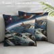 Earth Throw Pillow Covers for Man Woman, Pillow Covers, Cushion Covers,Glitter Universe Decorative Pillow Covers