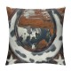 Throw Pillow Covers , Pillow Covers, Cow Print Decorative Square Pillow Cases, Black White Brown Farm Animal Cushion Covers