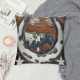 Throw Pillow Covers , Pillow Covers, Cow Print Decorative Square Pillow Cases, Black White Brown Farm Animal Cushion Covers