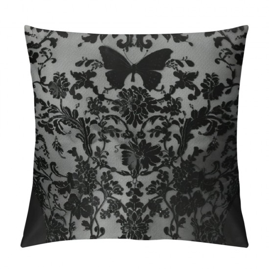 Dark Grey Throw Pillow Covers Pillow Covers Vintage Floral Cushion Covers For Adult Teens Decorative Pillow Covers,Bedroom Decor