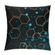 Neon Geometric Throw Pillow Covers for Kids Boys Girls,Ombre Blue Purple Honeycomb Pillow Covers, Cushion Covers,Abstract Style Decorative Pillow Covers