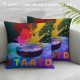 Ice Hockey Throw Pillow Covers  for Kids Man Woman,Ball Sports Gaming Pillow Covers,Watercolor Pattern Cushion Covers,Winter Sports Games Decorative Pillow Covers