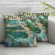 Hello Summer Throw Pillow Covers Cute for Girl Women Cushion Covers Ocean Animal Girly Lumbar Decorative Pillow Covers