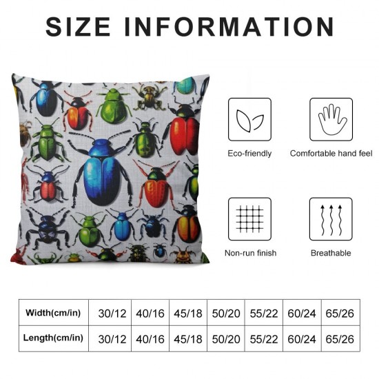 Pillow Cover,Decorative Throw Pillow Watercolor Short Plush Outdoor Indoor Square Cushion Covers for Home Sofa Couch Pillowcases