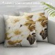 Luxurious Style Leaf Pattern Pillowcase for Home Decoration, Digital Printed Square Cushion Cover, Perfect for Living Room and Bedroom Pillowcase