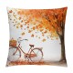 Throw Pillow Cover and Bicycle Fallen Leaves Autumn,Cushion Covers Pillowcase for Sofa Couch Bed Chair