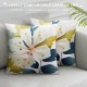 Luxurious Style Leaf Pattern Pillowcase for Home Decoration, Digital Printed Square Cushion Cover, Perfect for Living Room and Bedroom Pillowcase