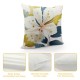 Luxurious Style Leaf Pattern Pillowcase for Home Decoration, Digital Printed Square Cushion Cover, Perfect for Living Room and Bedroom Pillowcase