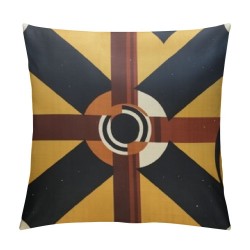 Mudcloth Pillow Cover ONLY, Southwestern Tribal Brown Yellow, Short Plush Throw Pillow Case