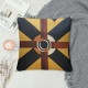 Mudcloth Pillow Cover ONLY, Southwestern Tribal Brown Yellow, Short Plush Throw Pillow Case