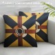 Mudcloth Pillow Cover ONLY, Southwestern Tribal Brown Yellow, Short Plush Throw Pillow Case