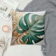 Style Leaf Pattern Pillowcase for Home Decoration, Digital Printed Square Cushion Cover, Perfect for Living Room and Bedroom Pillowcase