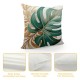 Style Leaf Pattern Pillowcase for Home Decoration, Digital Printed Square Cushion Cover, Perfect for Living Room and Bedroom Pillowcase