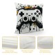 White Game Joystick Gamepad Throw Pillow Covers Decorative Square Pillowcase Soft Cushion Covers for Sofa Couch Bed Home Decor, Multiple Sizes Available