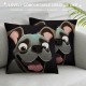 LJFABKY Decorative Throw Pillow Cover Square Cushion Printed Pillowcase for Sofa Living Room