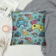 Throw Pillow Cover Video Game and Game Handle Pattern Decorative Pillow Case Home Decor Square Pillowcase