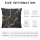 Black Marble Throw Pillow Covers Marbling Decorative Pillowcases Soft Cushion Covers for Sofa Couch Bed Home Decor