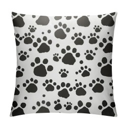 Dog Paw Footprint Pattern Decorative Throw Pillow Cover Square Cushion Cases Printed Pillowcase for Couch Sofa Living Room